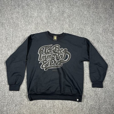 Entity Sweatshirt Mens Large Hip Hop To Be Immortal Graffiti Knit Pullover