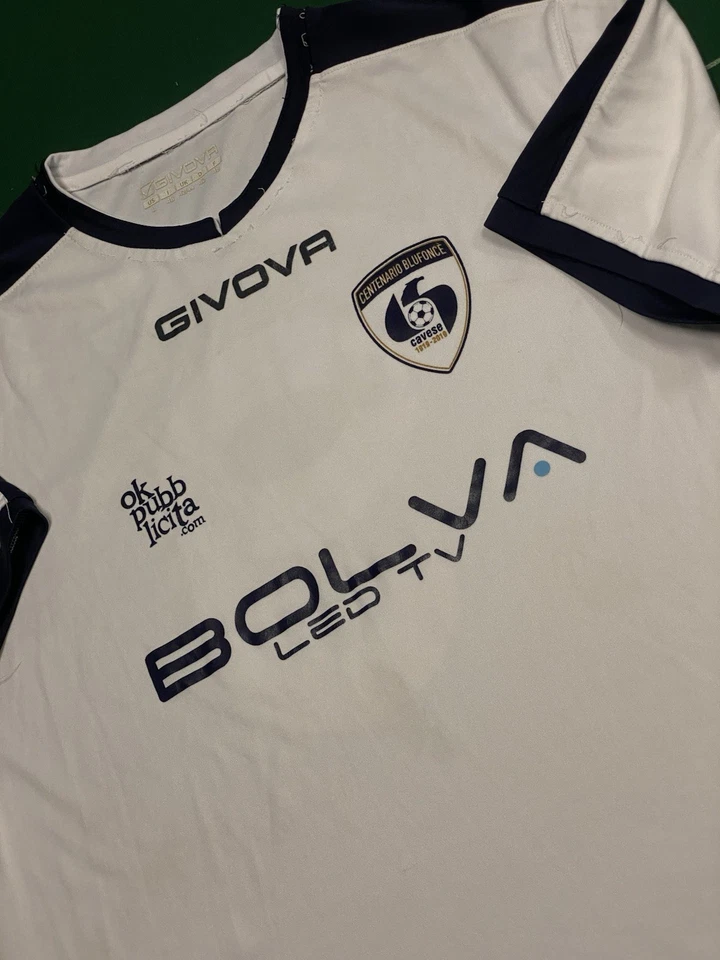 MAGLIA CALCIO CAVESE MATCH WORN PREPARATA INDOSSATA GIVOVA 2019/20 CENTENARIO - Immagine 3 di 4