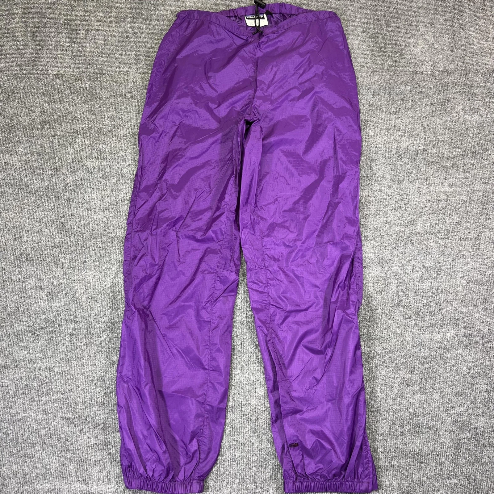 Vintage Patagonia Rain Pants Mens Medium Purple Rain Taffeta Elastic Waist