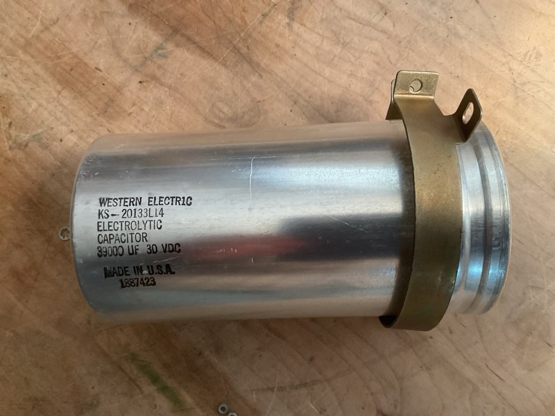 WESTERN ELECTRIC ELECTROLYTIC CAP, 39000 UF, 30 VDC, NEW