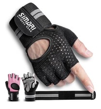 SIMARI Breathable Workout Gloves for Men Women Padded Weight Lifting Gloves L