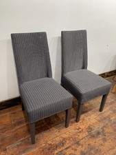Pair of grey Lloyd Loom Monaco chairs