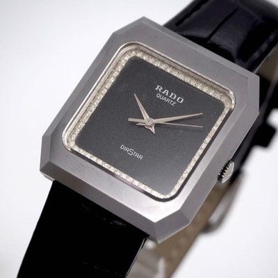 Rado Diastar 104.0118.3 Quartz Black Dial Mens Watch