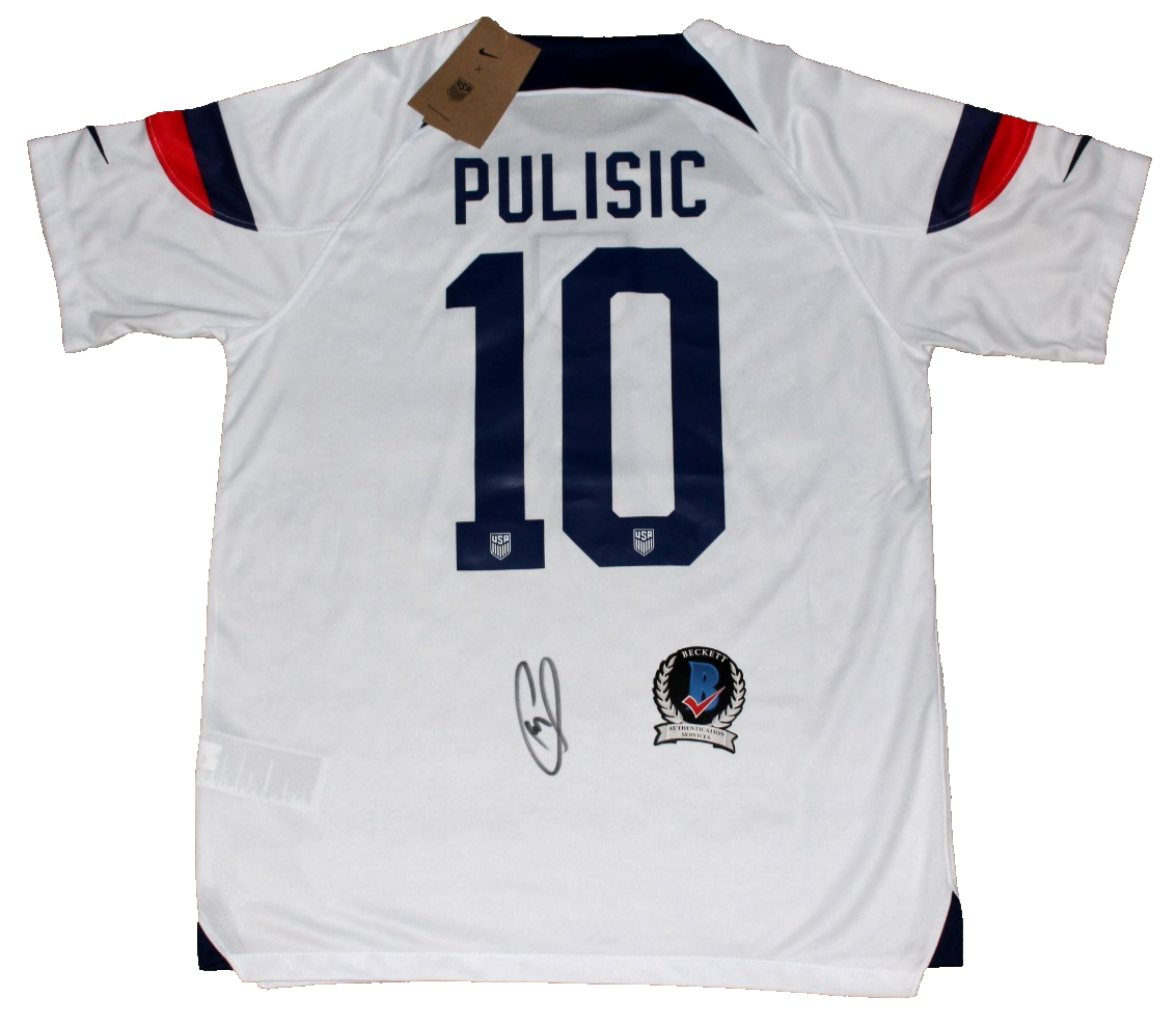 CHRISTIAN PULISIC SIGNED TEAM USA SOCCER USMNT AUTHENTIC JERSEY
