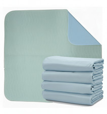 2pk 36x34 Bed Pad Washable Incontinence Reusable Underpad Absorbent Blue/Green
