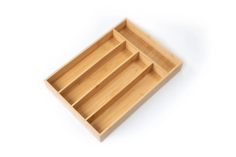 Organizador de cubiertos de bambú natural Better Homes & Gardens Foto 3 de 3