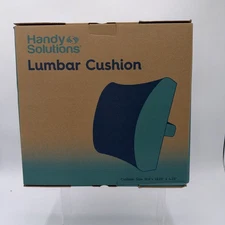 Lumbar Cushion, Memory Foam Back Support by Handy Solutions Blue New