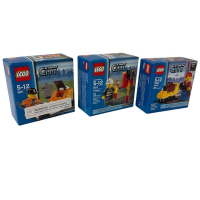 #ad #ad Lego City Sets Public Works 5611 Firefighter 5613 Traveler 7567 New Sealed $10.29