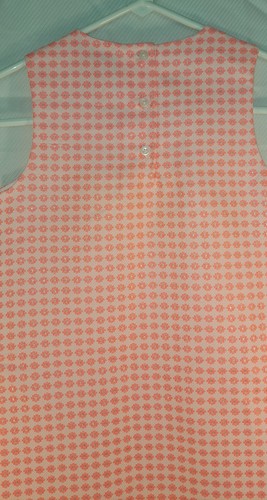 Janie & Jack Geo print dress Neon Pink Retro Daisy Flower Size 7 - Picture 8 of 12