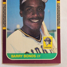 Donruss 1987 Opening Day Barry Bonds Rookie #163 Pittsburgh Pirates Card. rookie card picture