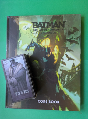 Batman Gotham City Chronicles Roleplaying Game RPG - Core Rulebook x1 Deck x1