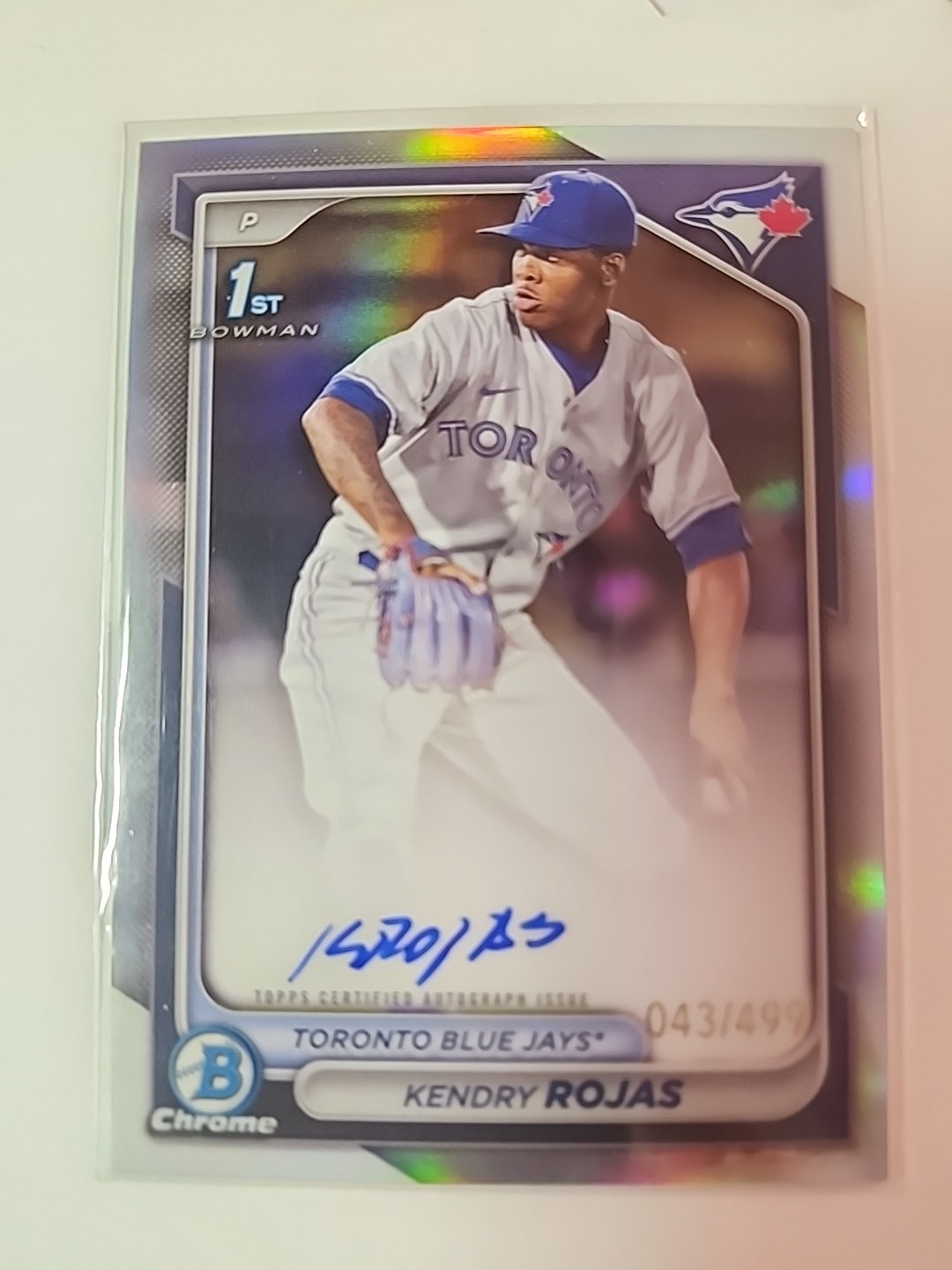 2024 Bowman Chrome - Prospect Autographs Kendry Rojas #CPA-KR Refractor 43/499