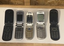 Lot of 5 Vt LG Samsung Flip Phones - LG Revere 2 VN150S More - AS-IS