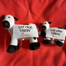 Chick Fil A Cow Eat Mor Chik'n More Chicken  Large and Small Plush  | 2 cows