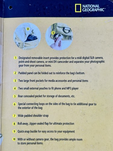 Borsa fotocamera midi National Geographic 2345 *Leggi - Foto 5 di 13