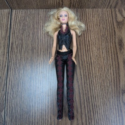 2002 Mattel Barbie Shakira Doll Black Leather Outfit Official No Guitar Used