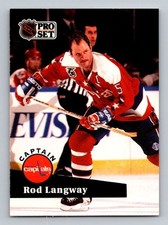 #587 1991-92 Pro Set Rod Langway Washington Capitals