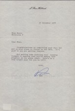 L. RON HUBBARD - TYPED LETTER SIGNED 12/27/1976
