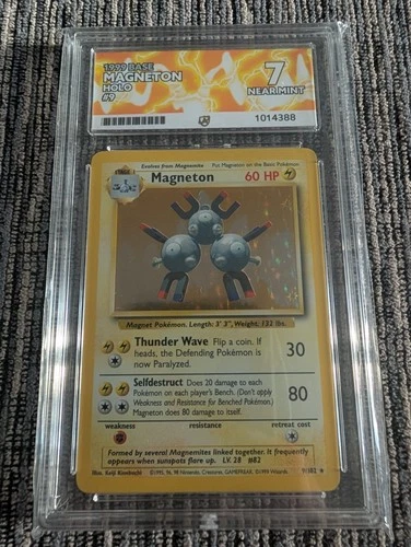 Pokemon TCG Magneton 9/102 Base Set Unlimited 1999 WOTC Holo Rare ACE 7