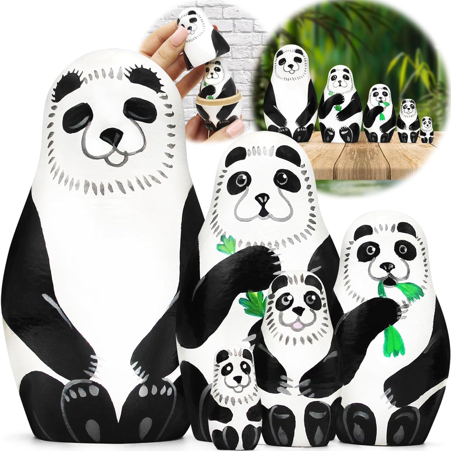 Set Of 5 Pcs - Panda Bear Gifts For Girls - Panda Decor - Ma