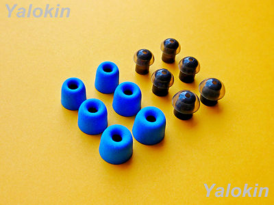 12pcs Eartips for LG Tone Free HBS-FN7 FN6 FN4 -Memory Foam & Noise Iso (BL-BNM)