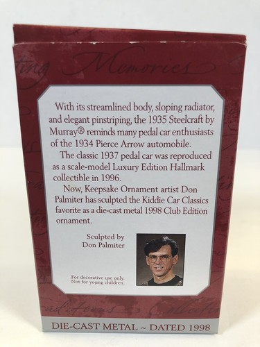Hallmark Keepsake Club Edition Ornament 1935 Steelcraft by Murray 1998 DieCast - Bild 9 von 11