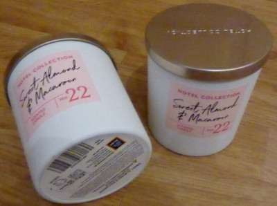 2 x ALDI HOTEL COLLECTION Nr. 22 KERZEN SÜSSMANDEL & MAKRONE 2 x 300g *NEU*