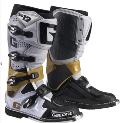 Gaerne SG12 MX Stiefel grau magnesiumweiß Motocross Offroad