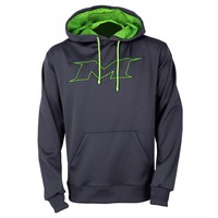 Miken Baseball/softball Adult M-logo Hoodie - Charcoal/neon Green - Small Miken Baseball/softball Adult M-logo Hoodie - Charcoal/neon Green - Small
