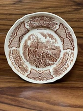 ONE Small Dessert Plate Fair Winds The Friendship of Salem 7" Sailboat Eagle