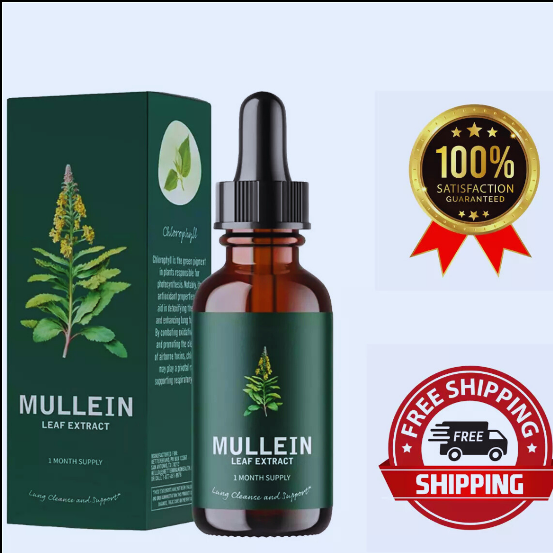 Mullein Leaf Extract Drops 60ml Lung Cleanse Respiratory Herbal Drop Health Care