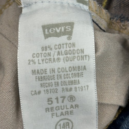Vintage Levi's 517 Flare Girls size 14 Dark Wash Blue Denim jeans - Picture 4 of 5