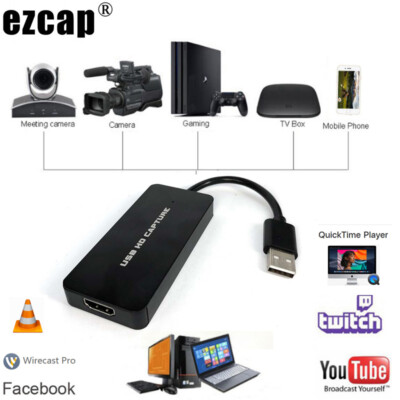 Ezcap USB HDMI Video Capture Card Phone PC Game