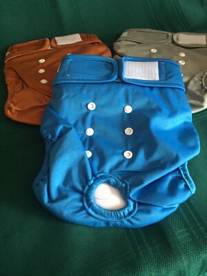 Dog Diapers Set of 3 Reuseable , LG, for Female Wegreeco Washable Premium