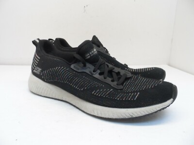 Bobs by Skechers Women's Sport Squad - Multifaceted 3166 Black/Multi/White 10M