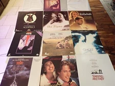 Set of 10 Laserdisc Moonstruck Piano Color Purple English Patient Out of Africa