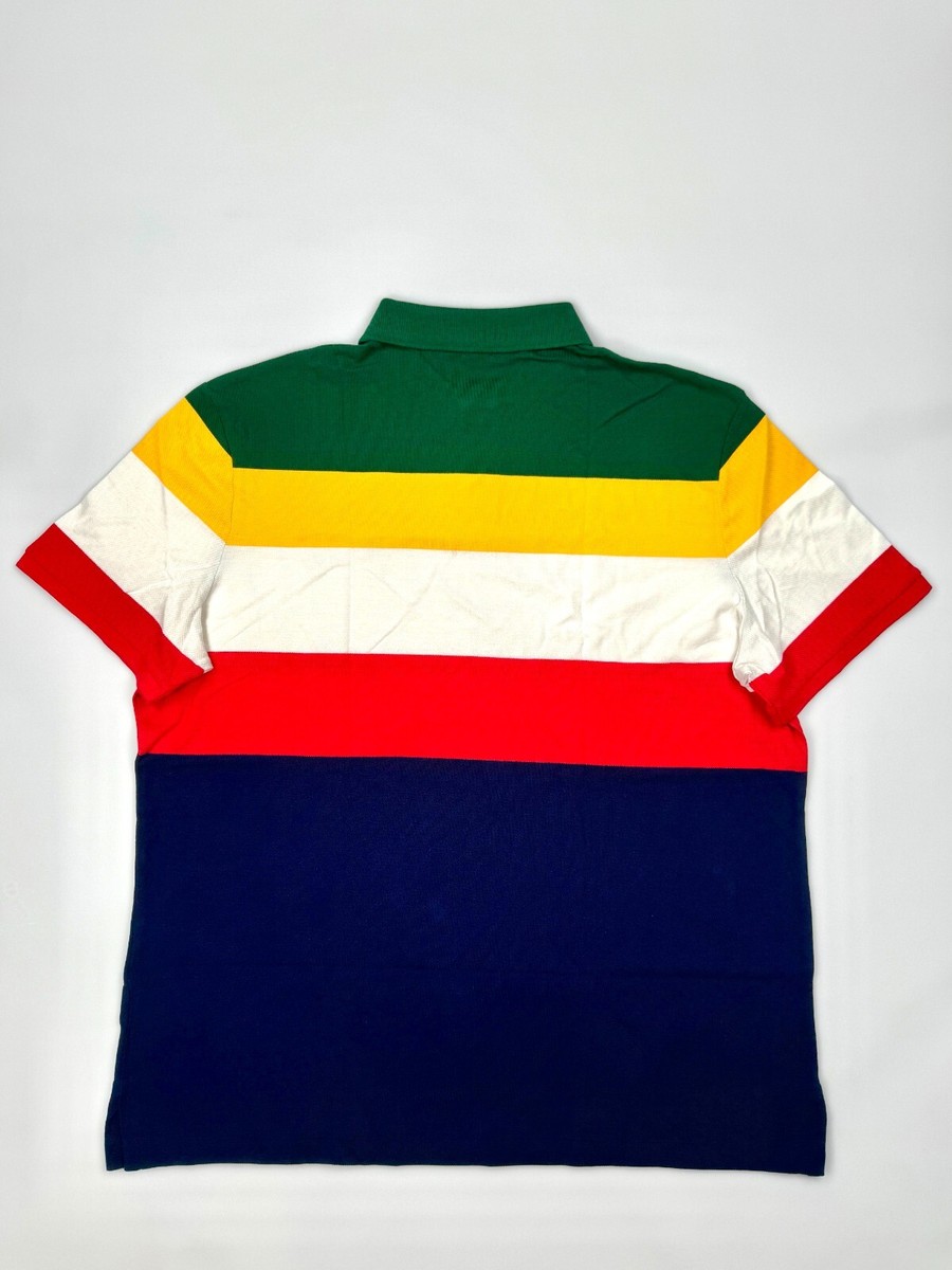 NWT POLO RALPH LAUREN COLOR-BLOCKED LOGO MESH POLO SHIRT | eBay