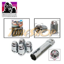 4 G Lock Gorilla Tuner Wheels Lug Nut 5 Point Key 12x1.25 1.25 Acorn Chrome N