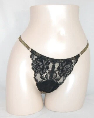 *** COTTON CLUB *** Damen Tanga Gold Glitzer *** MADE IN ITALY *** UVP: 46€ - Bild 1 von 3