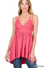 Lace Cami Tunic Desert Rose Large
