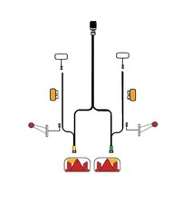 7M Kabelsatz Anhänger 13 polig Kabelbaum Bajonett 6 polig + 2xDC Anhängerkabel