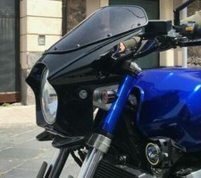 CUPOLINO MOTO UNIVERSALE CUSTOM CAFE RACER HARLEY SPORT NERO VETRO FUME' NAKED 