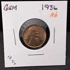 1936 LINCOLN WHEAT CENT - GEM - A6