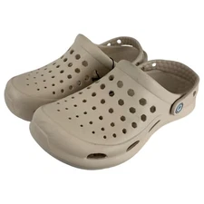 Joybees Adult Active Clog Women's Size 8 Beige Rubber Comfort Slingback Slip-on