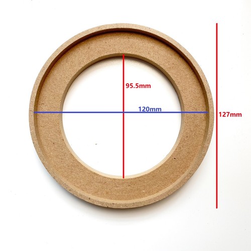 4.5" MDF Speaker Recessed Spacer Mounting FIBERGLASSING Rings W/ Bezel For Car - Picture 2 of 7