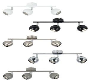 Details About Modern 3 Way Gu10 Retro Eyeball Kitchen Ceiling Light Spotlights Fittings Led