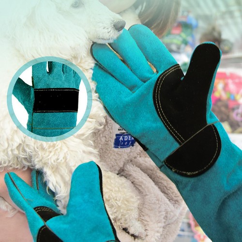 Animal Handling Anti Bite Gloves Training Cat Dog Pet Leather Safety Protective - Picture 11 of 13