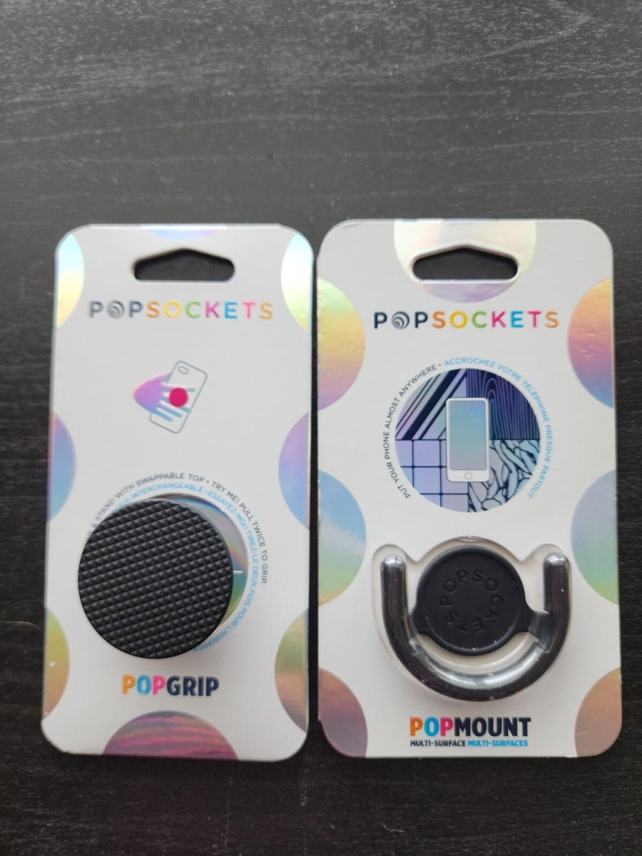 PopSockets PopMount Multi Surface Use Portrait or Landscape Black