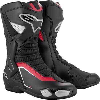 Motorcycle Boots 46 - Alpinestars SMX-6 V3 - Black-Silver-Red