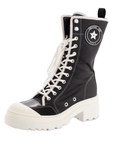 Dior Black Leather Combat Boots sz. 38 | eBay